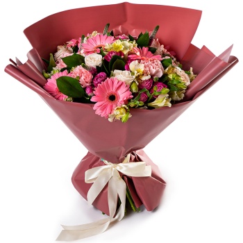 Букет из гербер и гвоздик