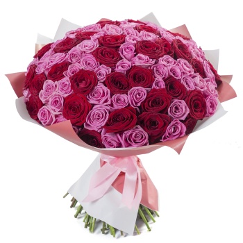 Букет из 101 розы Ягодный микс premium 50 см