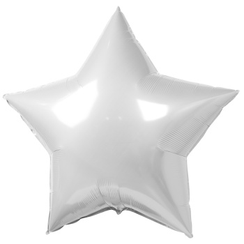 Фольгированный шар Звезда белый