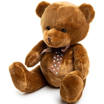 Мишка плюшевый коричневый 25х20