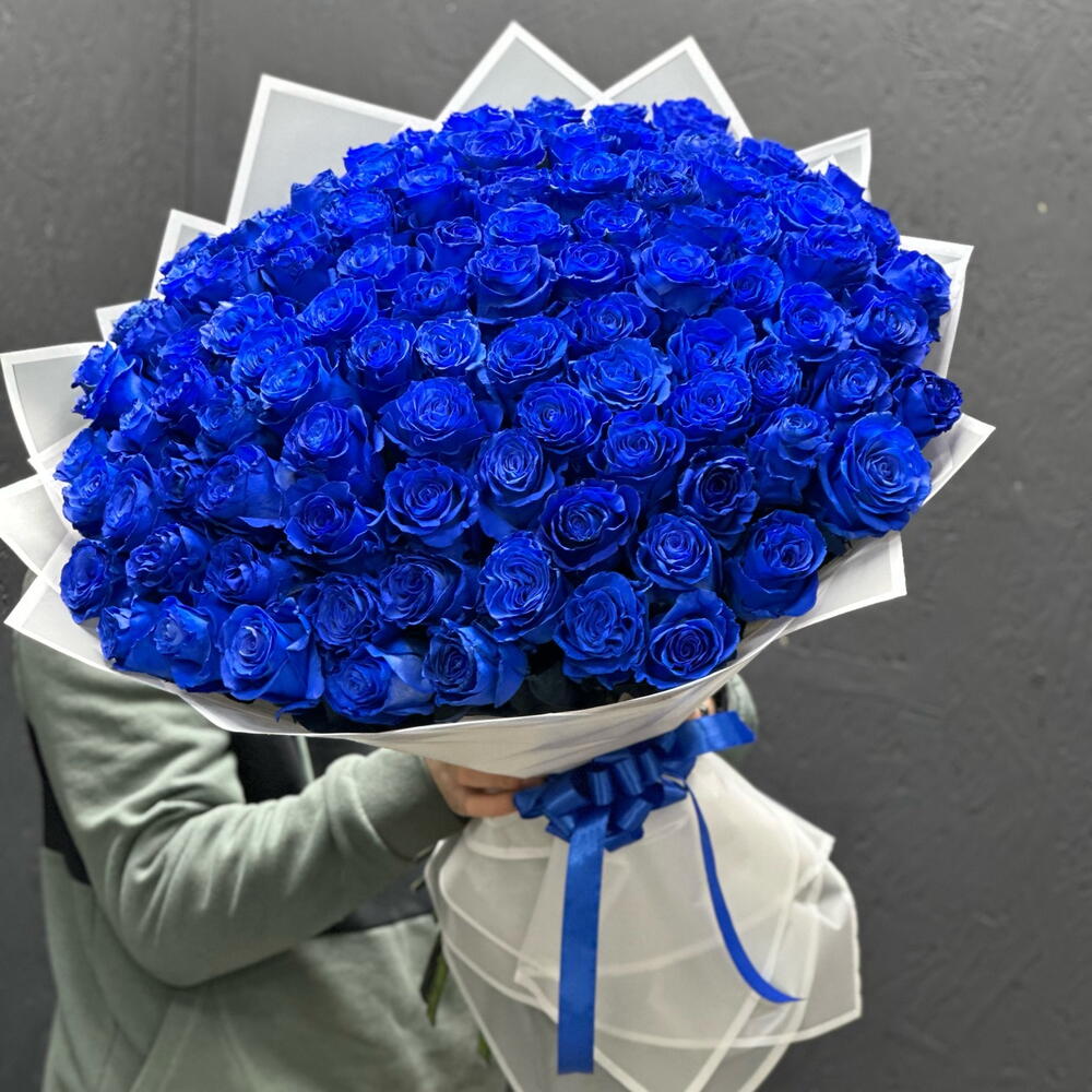 Букет из 101 синей розы Эквадор