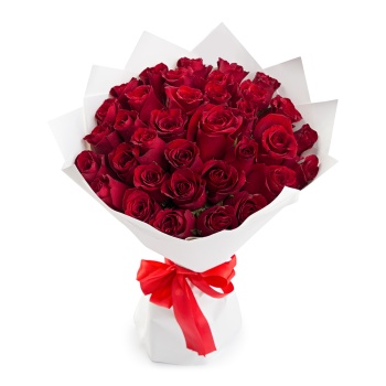35 красных роз 40 см
