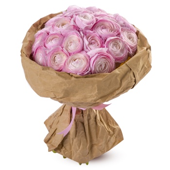 21 розовый ранункулюс