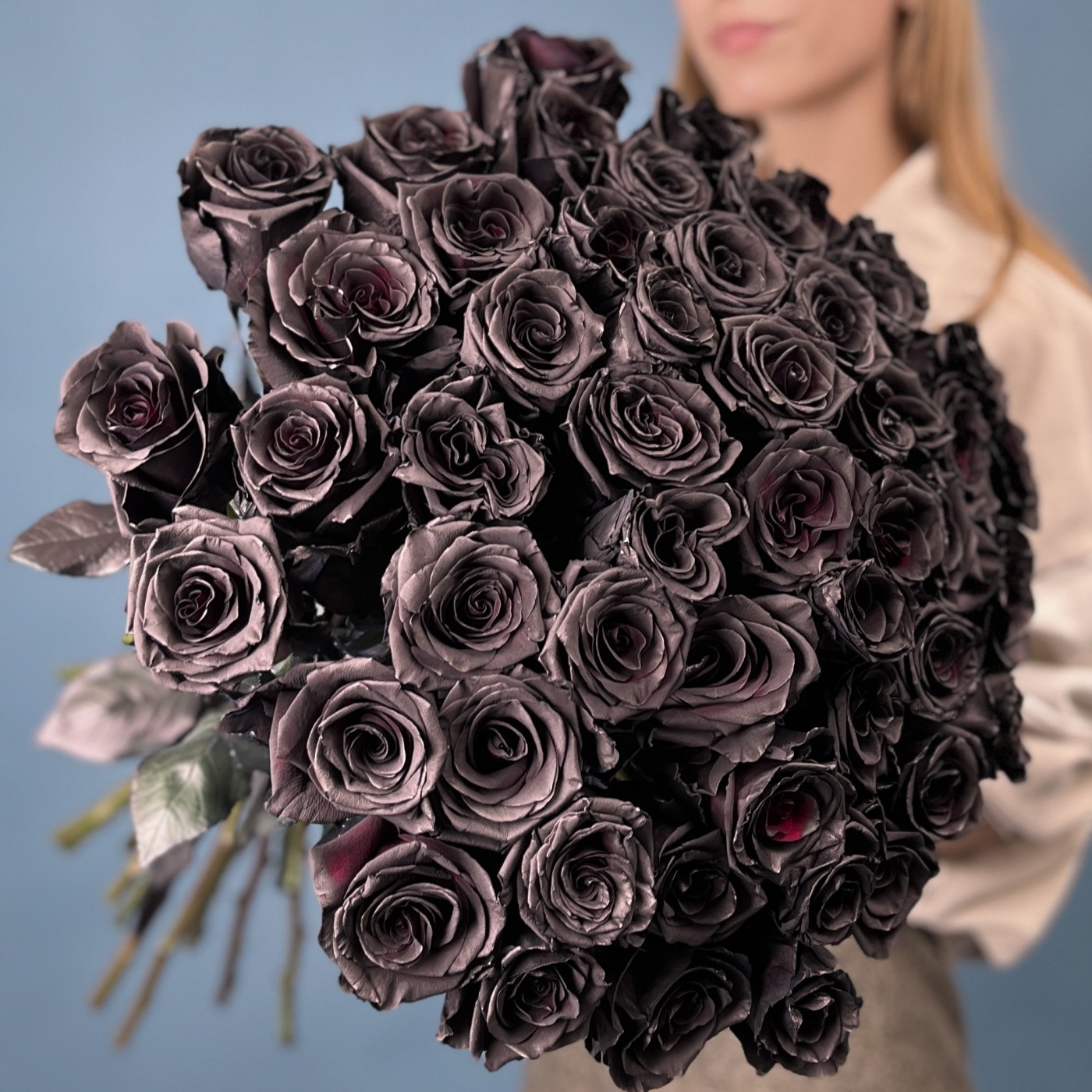 Букет из 51 черной розы