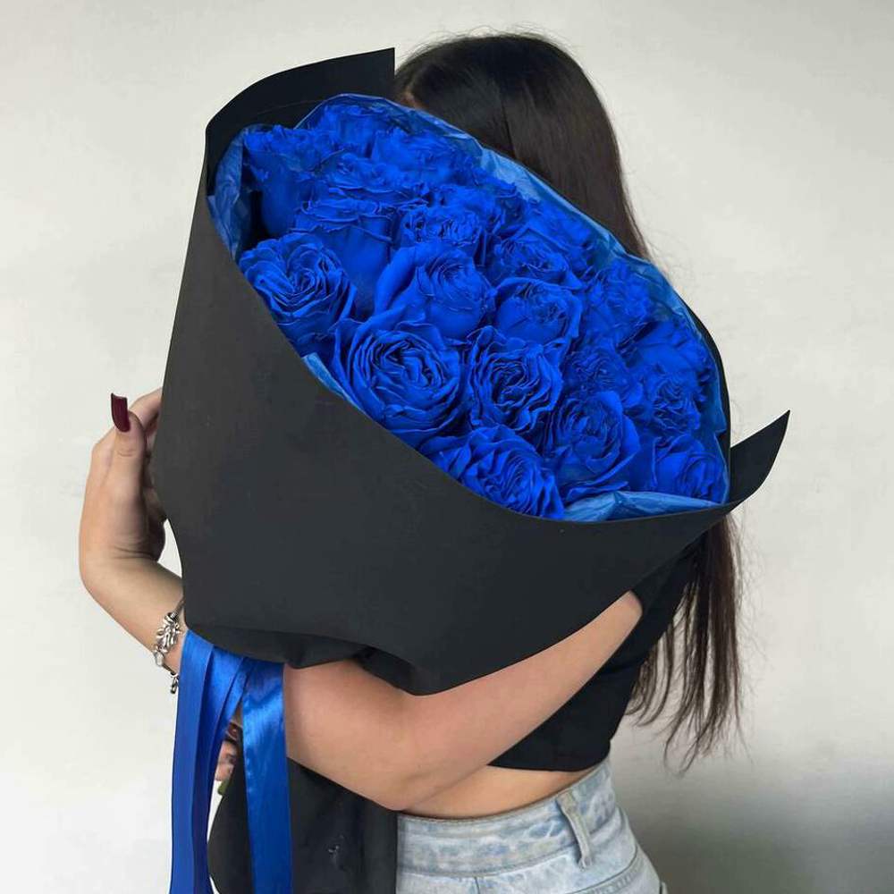 Букет из 25 синих роз Эквадор