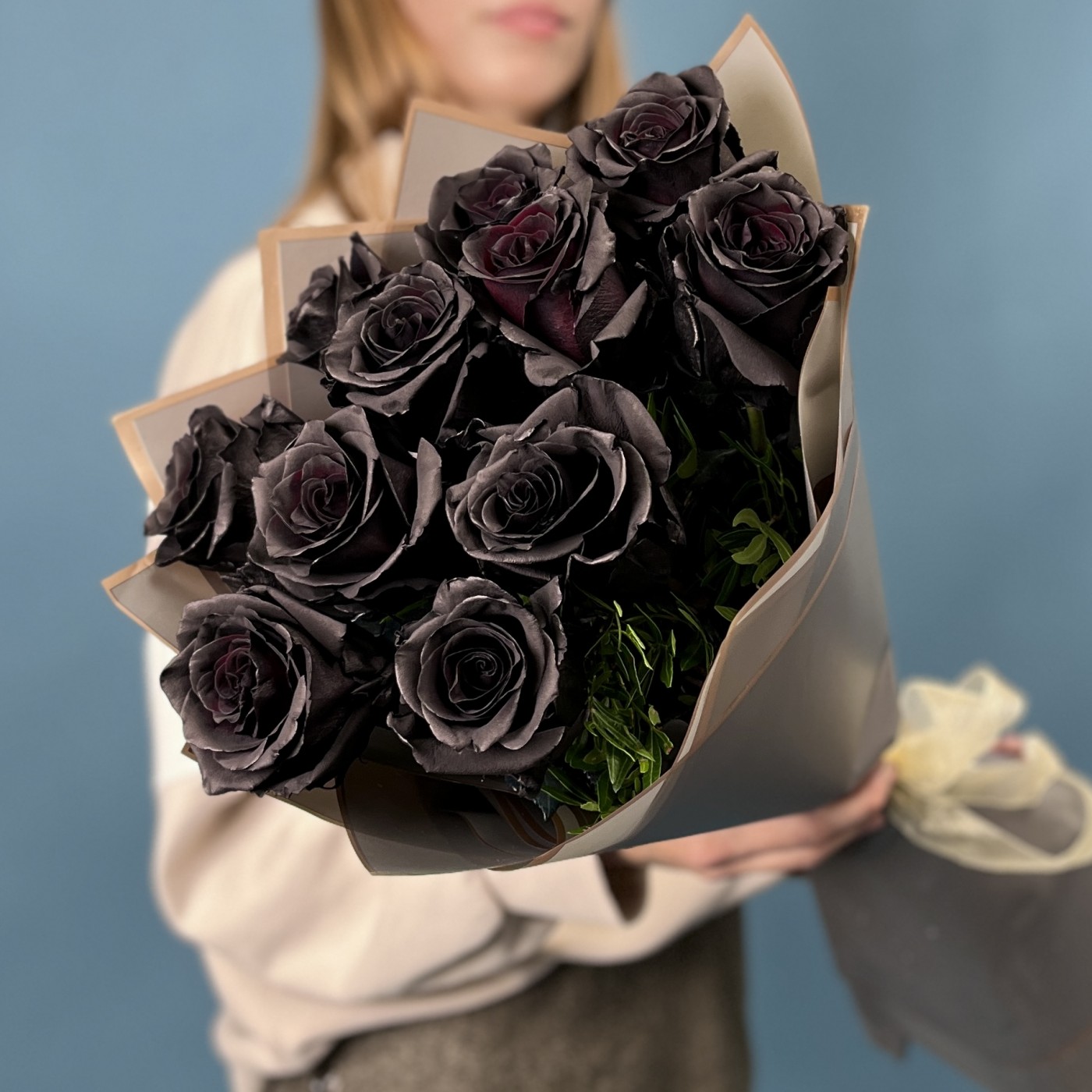 Букет из 11 чёрных роз Эквадор