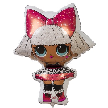 Фольгированный шар кукла ЛОЛ дива