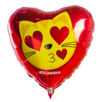 Фольгированный шар-смайл kiss me