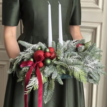 Новогодняя композиция на стол или камин